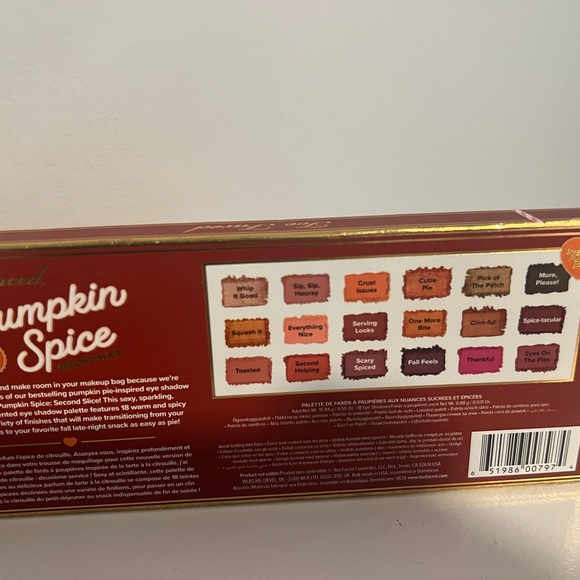 Too Faced Pumpkin Spice Second Slice
Sweet and Spicy Eye Shadow Palette - Picture 3 of 3